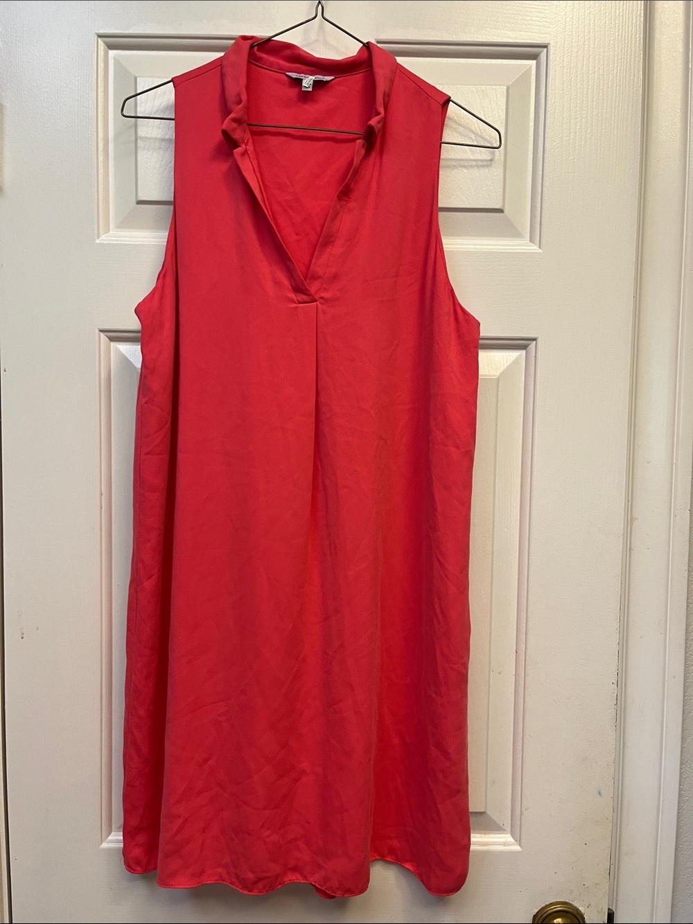 Baked Zebra Coral Sleeveless Shift Dress M